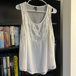 Maurices Adorned Cream Blouse